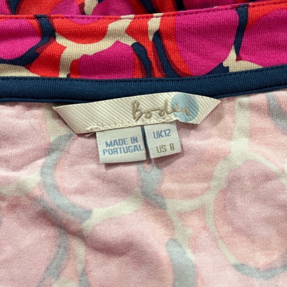 Boden Geometric Print Jersey Dress - Picture 10 of 11